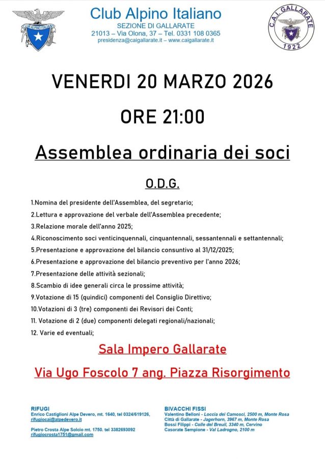 ASSEMBLEA ORDINARIA DEI SOCI